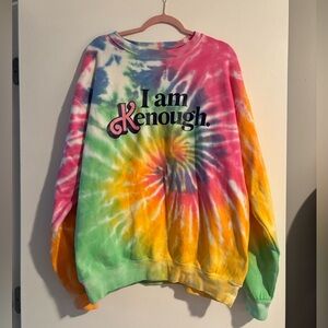 Colorful Tie-Dye Barbie-Ken 'I am Kenough' Sweatshirt